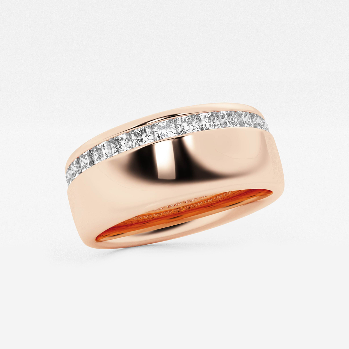 Additional Image 1 for  1 1/2 ctw Princess Lab Grown Diamond Channel Set Cigar Band